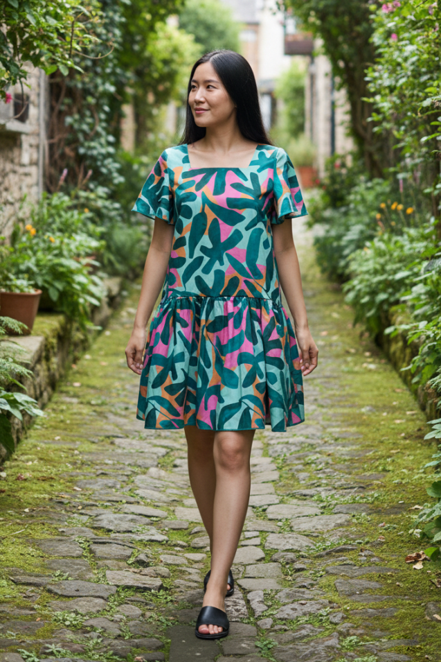 Robe babydoll col carré 89 €