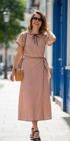 Blouse manche japonnais 59€ et jupe porte feuille longue 79€
